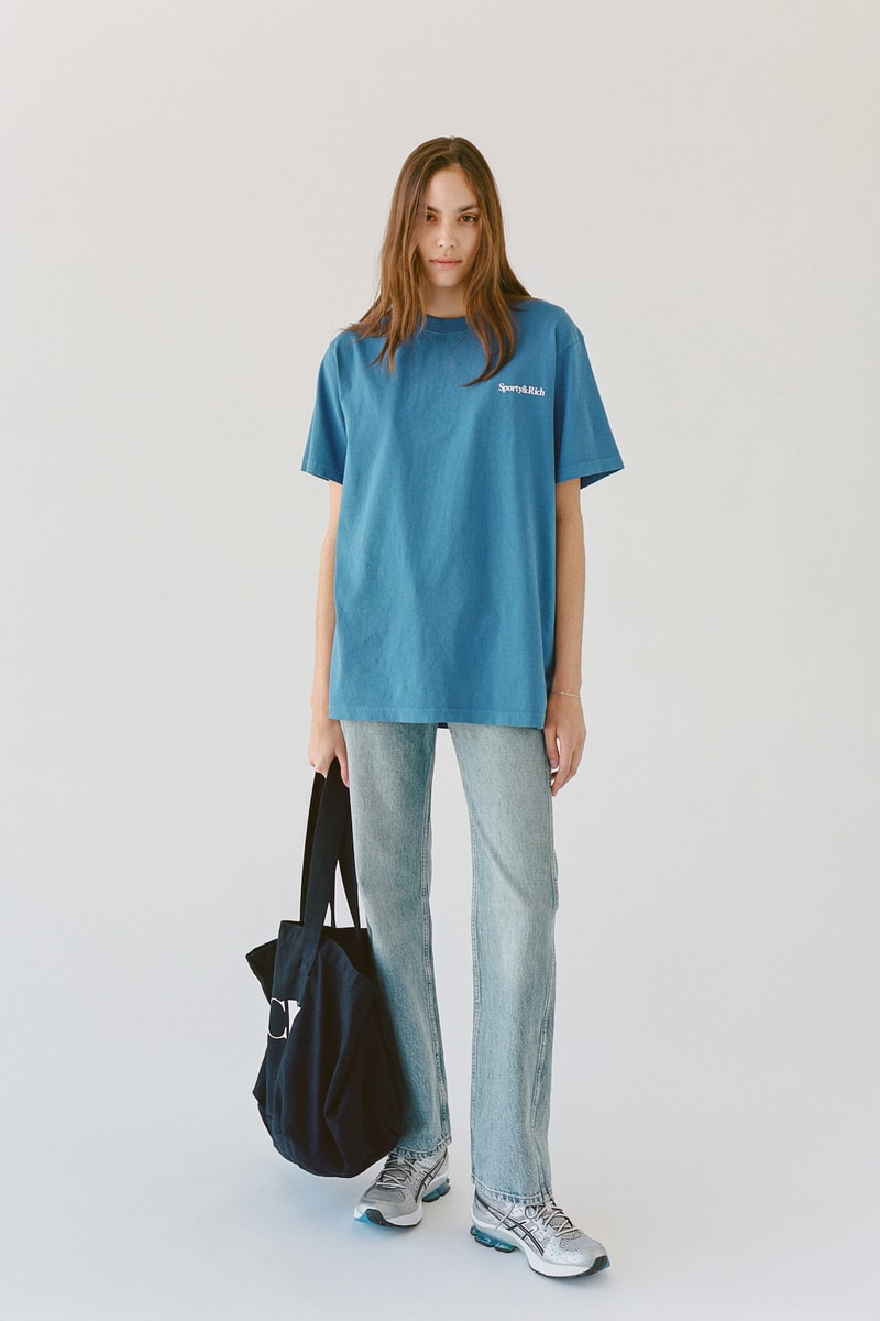 Sporty & Rich Emily Oberg Spring 2020 Collection Campaign Sweatshirt Logo T-Shirt 