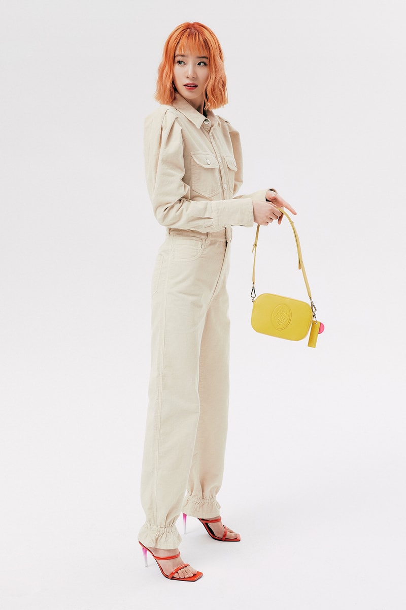 IRENEISGOOD Label Fall/Winter 2020 Collection Lookbook Jumpsuit Beige Corduroy