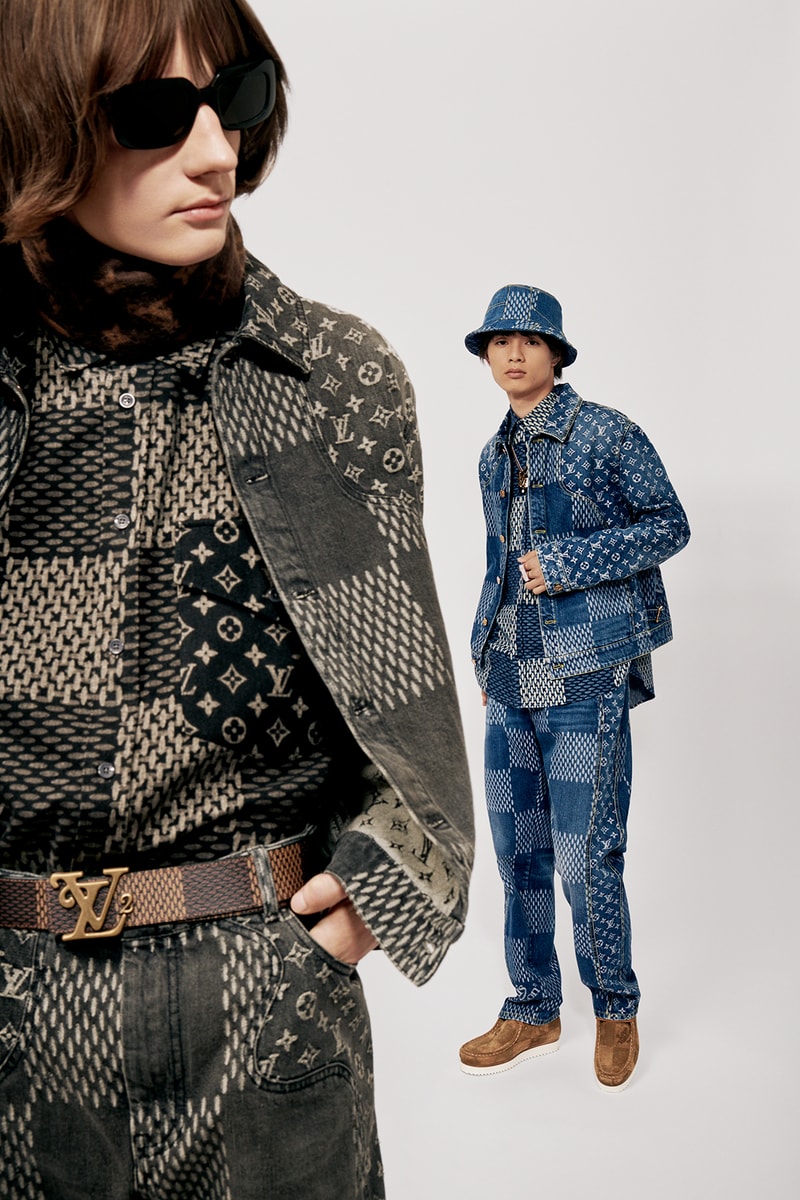 Louis Vuitton NIGO x Virgil Alboh LV2 Collection Lookbook Denim Jacket Jeans Damier Check