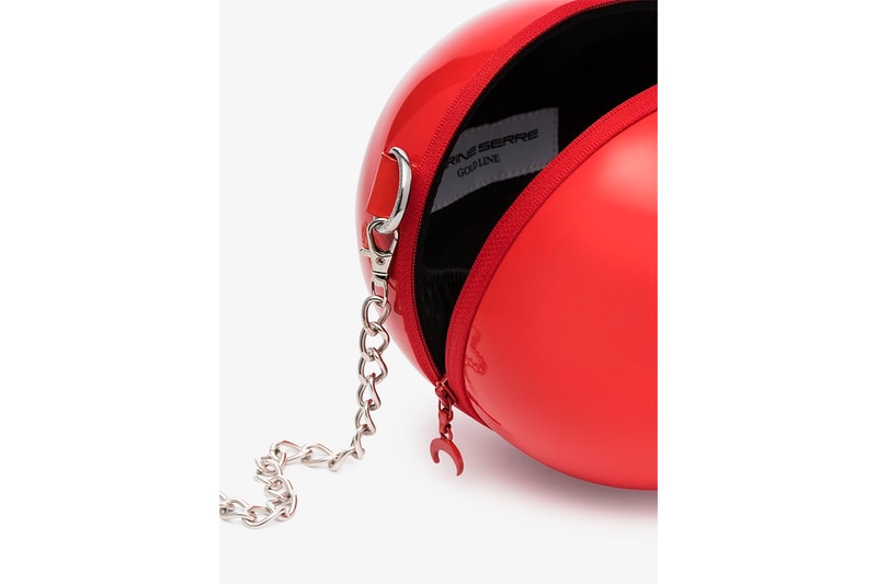 marine serre dream ball shoulder bag red spring summer collection accessories silver chain