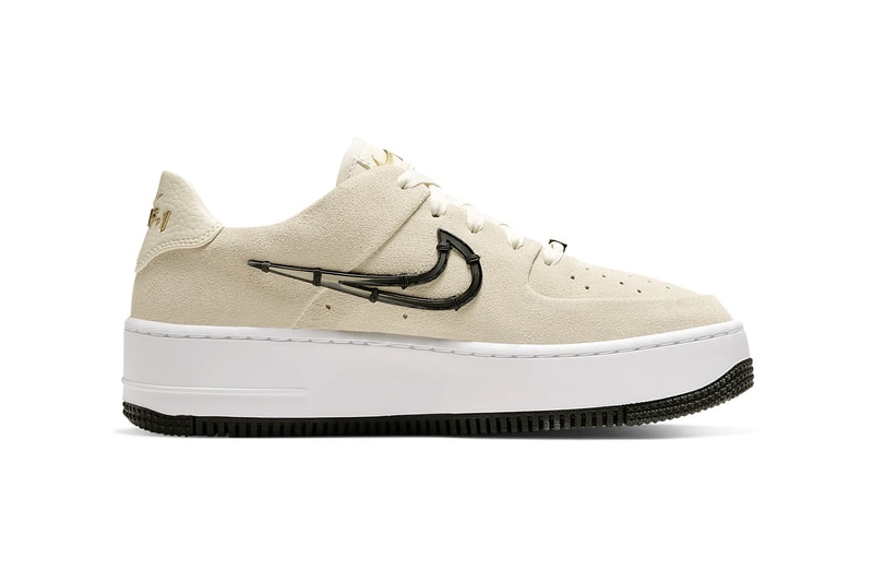 nike air force 1 sage low lx womens sneakers cream white metallic gold black shoes footwear sneakerhead 