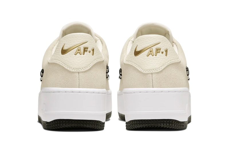 nike air force 1 sage low lx womens sneakers cream white metallic gold black shoes footwear sneakerhead 