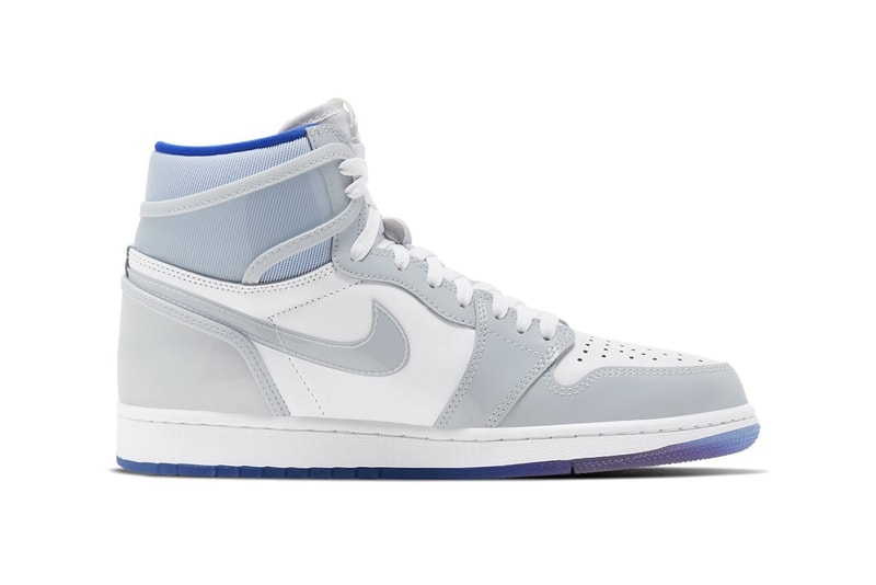 nike air jordan 1 hi zoom sneakers white baby blue grey shoes footwear sneakerhead 