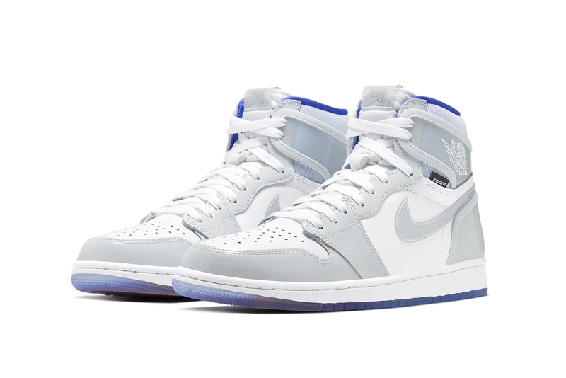 nike air jordan 1 hi zoom sneakers white baby blue grey shoes footwear sneakerhead 