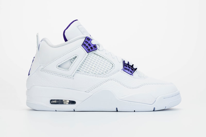 nike air jordan 4 sneakers white purple shoes footwear sneakerhead