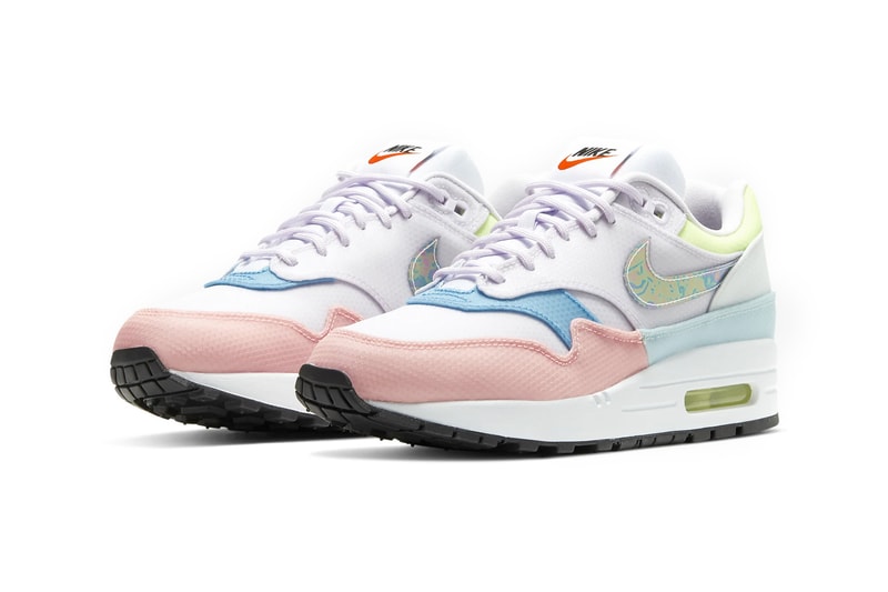 nike air max 1 barely grape hyper turquoise rose clear iridescent swoosh womens sneakers 