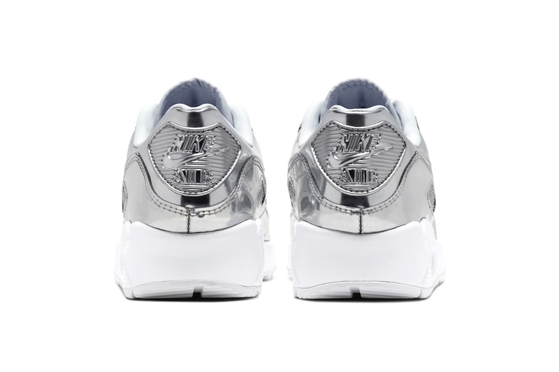 Nike Air Max 90 "Metallic Pack" Silver & Gold Sneaker Release Shiny 