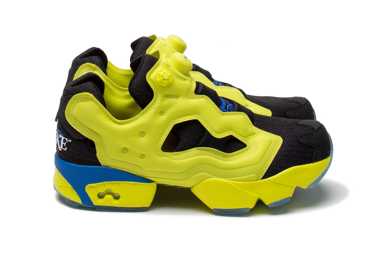 reebok awake ny collaboration workout lo plus instapump fury sneakers white neon yellow blue black footwear shoes sneakerhead