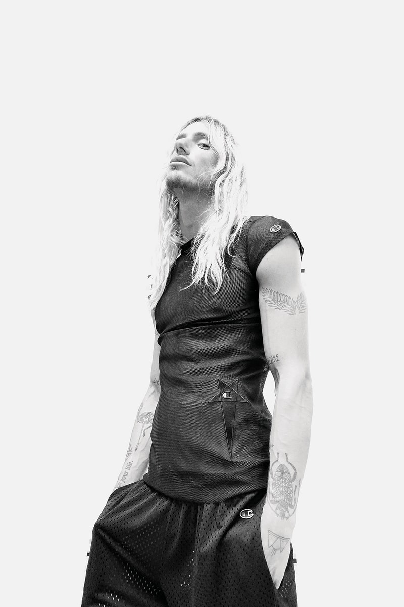 Rick Owens x Champion Collaboration Collection Campaign Tank Top Shorts