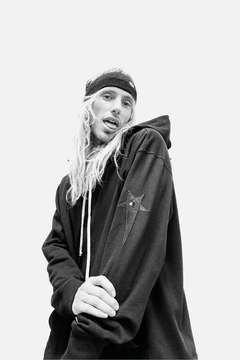 Rick Owens x Champion Collaboration Collection Campaign Hoodie