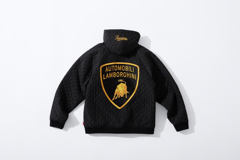 supreme automobili ferruccio lamborghini spring collaboration jackets t shirts beanies