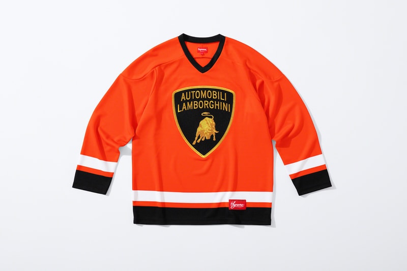 supreme automobili ferruccio lamborghini spring collaboration jackets t shirts beanies