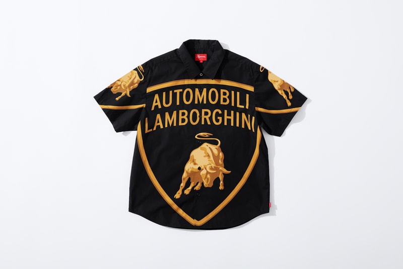 supreme automobili ferruccio lamborghini spring collaboration jackets t shirts beanies