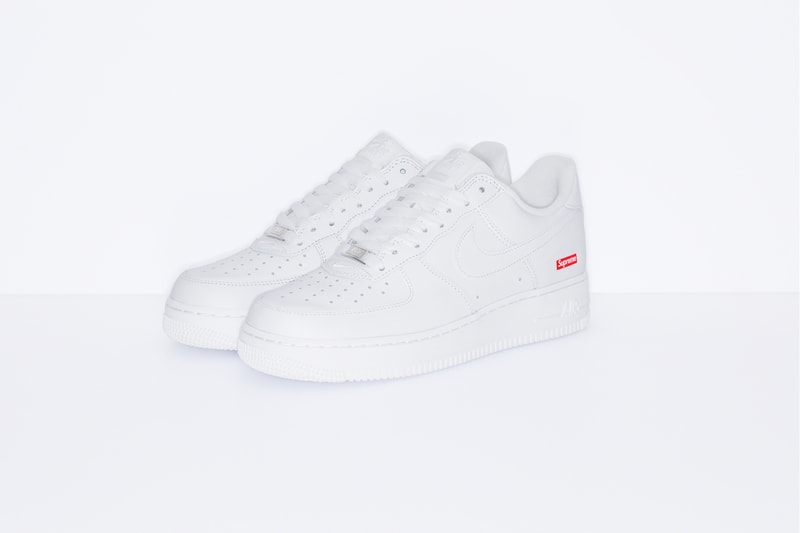 supreme nike air force 1 low sneakers white black red shoes footwear sneakerhead