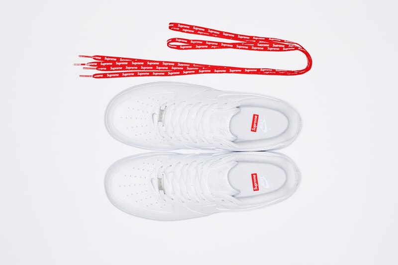 supreme nike air force 1 low sneakers white black red shoes footwear sneakerhead