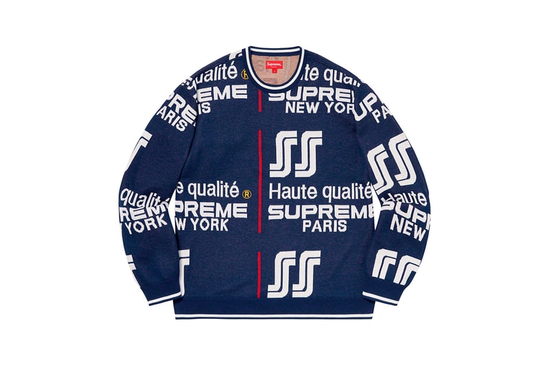 Supreme Spring Summer Week 3 Drop Knit Sweater Blue