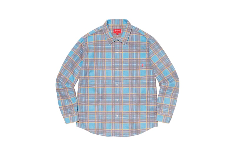 Supreme Spring Summer Week 3 Drop Plaid Shirt Blue