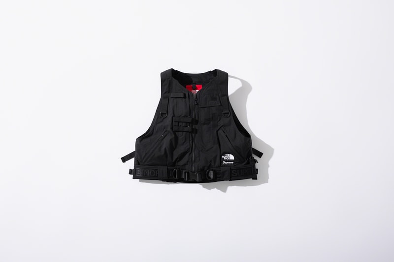 supreme the north face collaboration spring gore tex outerwear rtg jackets bags beanies black red neon green 