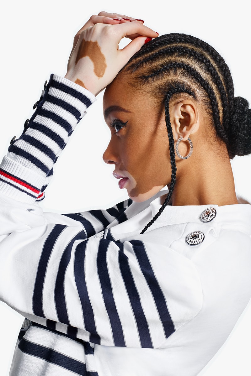 tommy hilfiger icons spring womens collection winnie harlow candice swanepoel campaign red white blue outerwear jackets