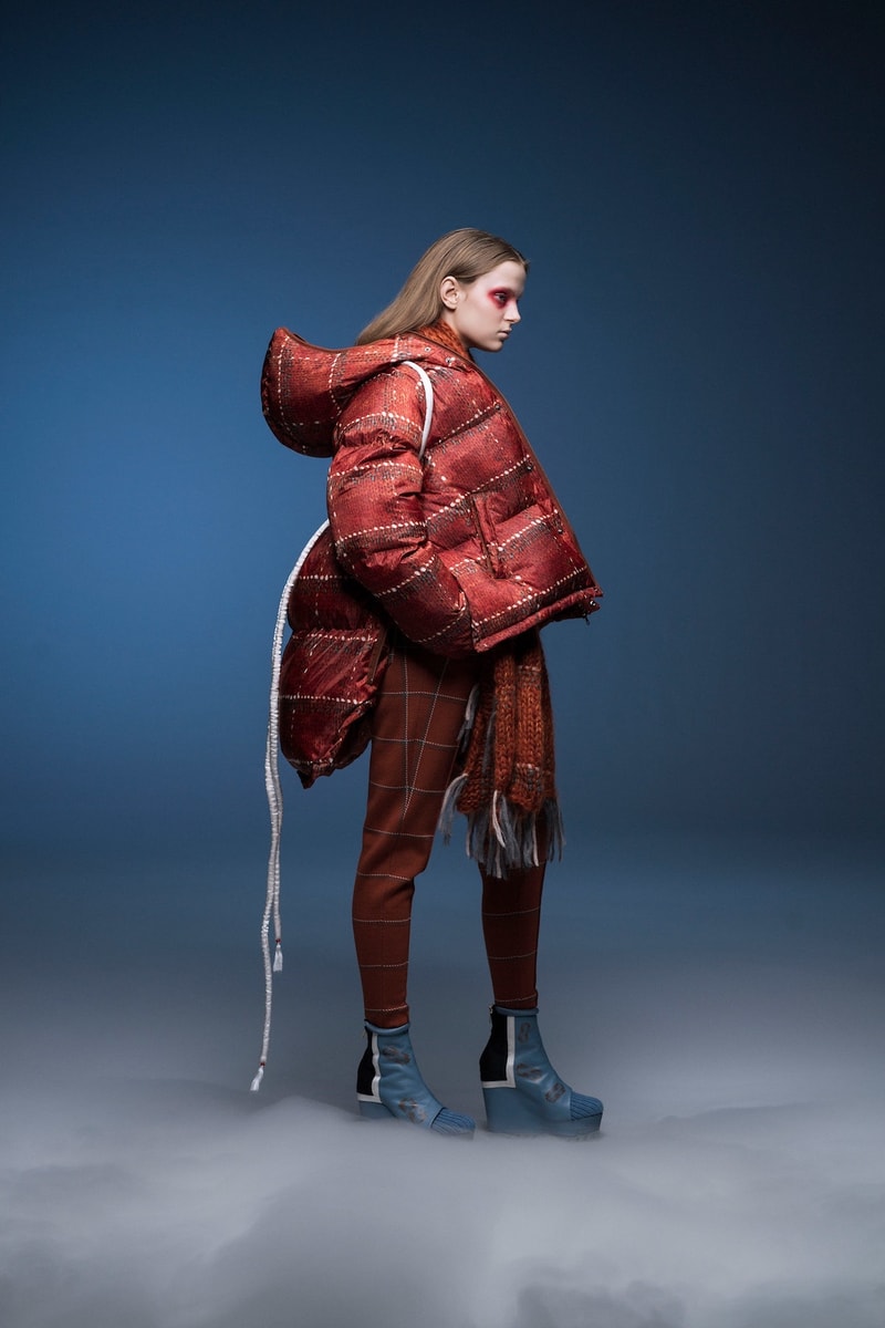 undercover jun takahashi paris fashion week fall winter womens collection lady macbeth akira kurosawa throne of blood gown jacket outerwear black maroon pants boots