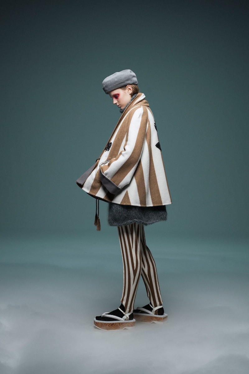undercover jun takahashi paris fashion week fall winter womens collection lady macbeth akira kurosawa throne of blood gown jacket outerwear black maroon pants boots