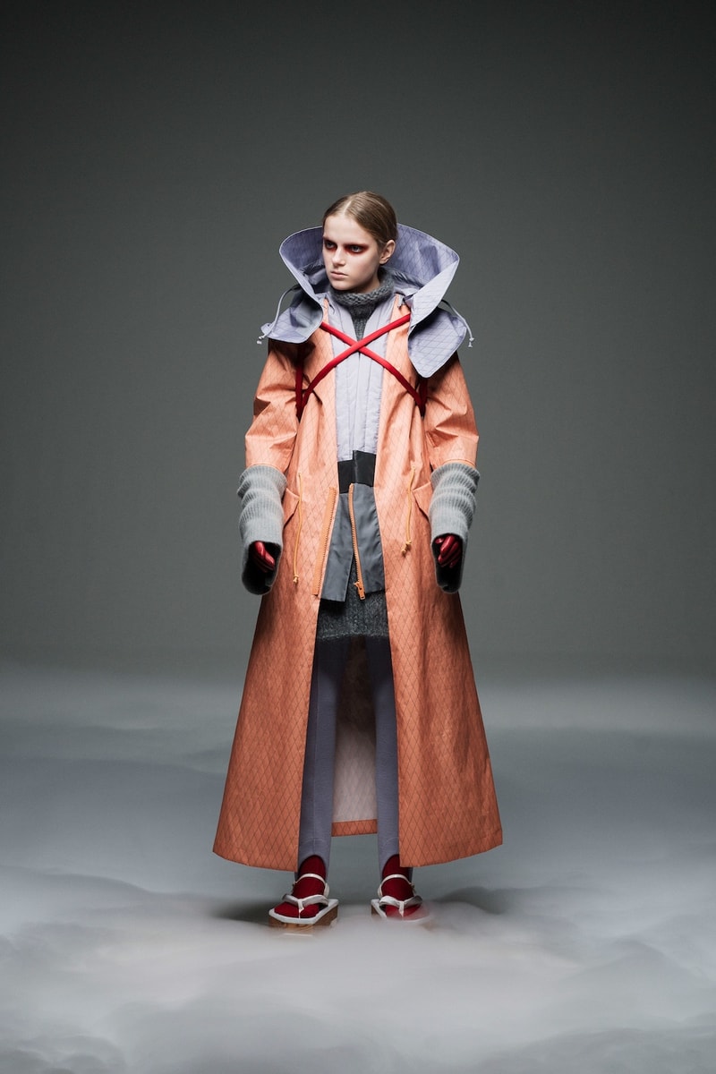 undercover jun takahashi paris fashion week fall winter womens collection lady macbeth akira kurosawa throne of blood gown jacket outerwear black maroon pants boots