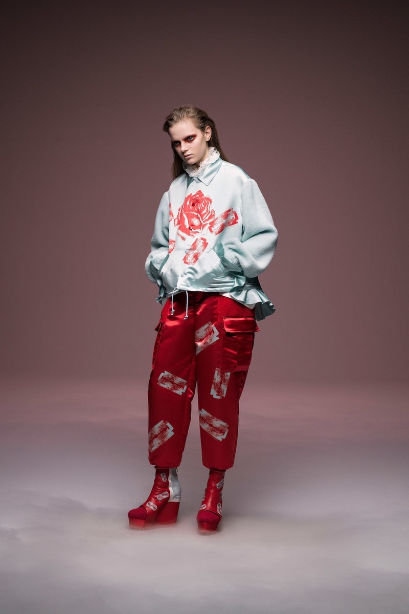 undercover jun takahashi paris fashion week fall winter womens collection lady macbeth akira kurosawa throne of blood gown jacket outerwear black maroon pants boots
