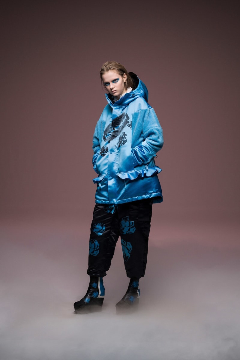 undercover jun takahashi paris fashion week fall winter womens collection lady macbeth akira kurosawa throne of blood gown jacket outerwear black maroon pants boots