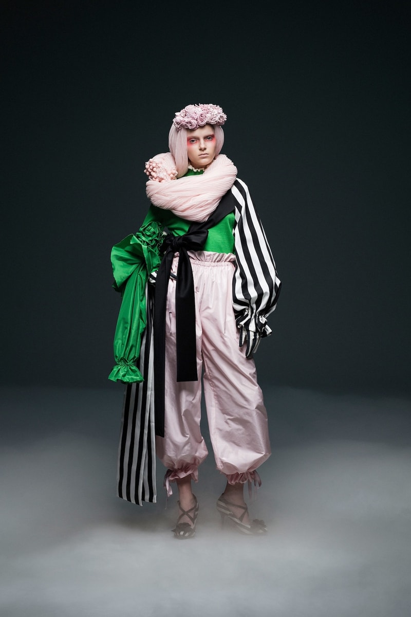 undercover jun takahashi paris fashion week fall winter womens collection lady macbeth akira kurosawa throne of blood gown jacket outerwear black maroon pants boots