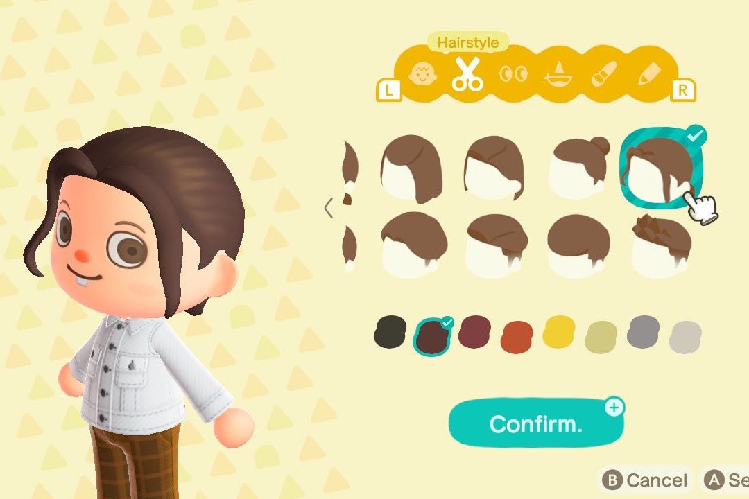 Animal Crossing New Horizons ACNH Nintendo Switch Hairstyle Customization Design
