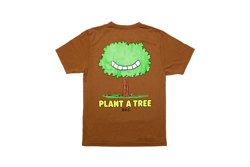 bait peanuts collaboration earth day sustainability upcycled black sweaters yellow t shirts fashion
