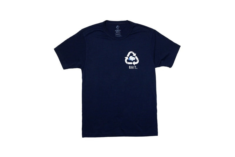 bait peanuts collaboration earth day sustainability upcycled black sweaters yellow t shirts fashion