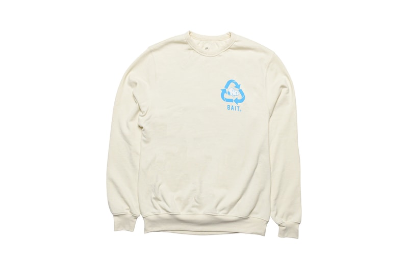 bait peanuts collaboration earth day sustainability upcycled black sweaters yellow t shirts fashion