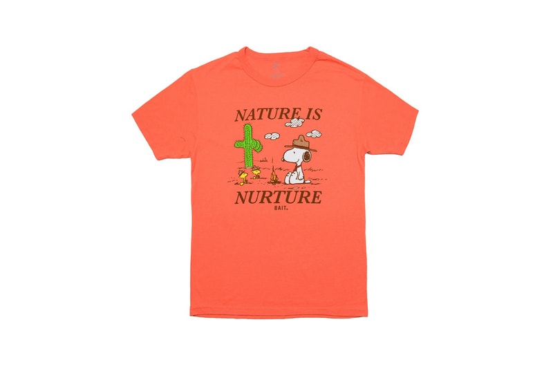 bait peanuts collaboration earth day sustainability upcycled black sweaters yellow t shirts fashion