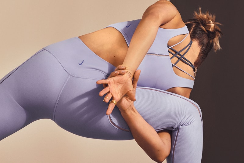 best yoga pants at home workout nike infinalon ribbed purple fitness health