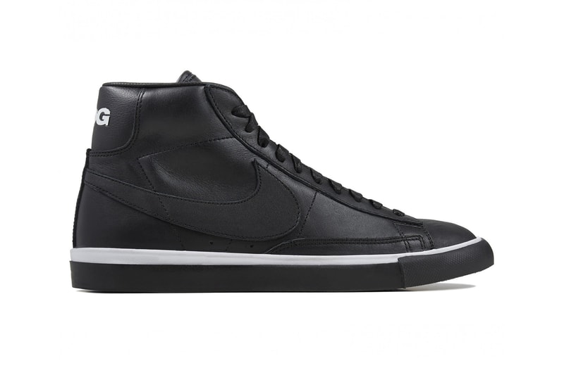 nike black comme des garcons cdg blazer high low waffle racer footscape sneakers collaborations dover street market