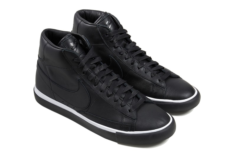 nike black comme des garcons cdg blazer high low waffle racer footscape sneakers collaborations dover street market