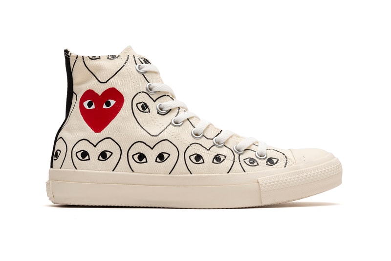 COMME des GARCONS PLAY x Converse Chuck 70 Hi White
