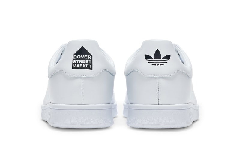 Dover Street Market x adidas Originals Stan Smith Sneaker Release Collaboration Black White Logo 