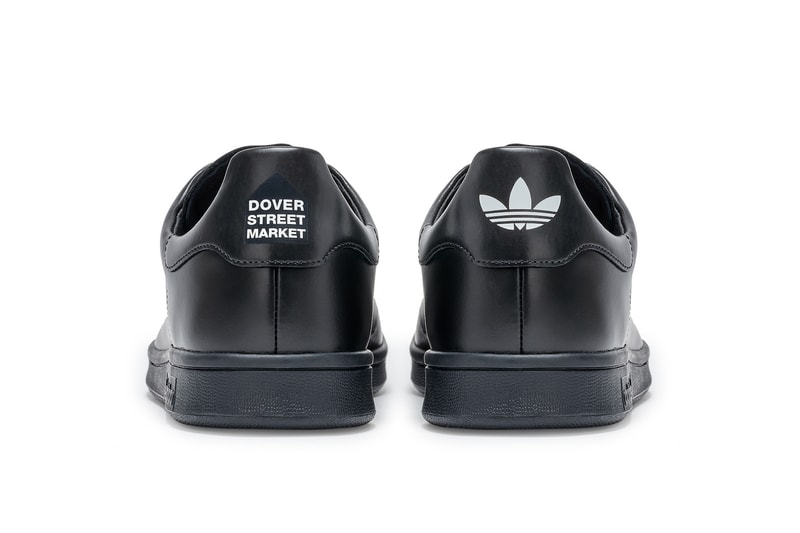 Dover Street Market x adidas Originals Stan Smith Sneaker Release Collaboration Black White Logo 