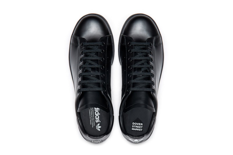 Dover Street Market x adidas Originals Stan Smith Sneaker Release Collaboration Black White Logo 