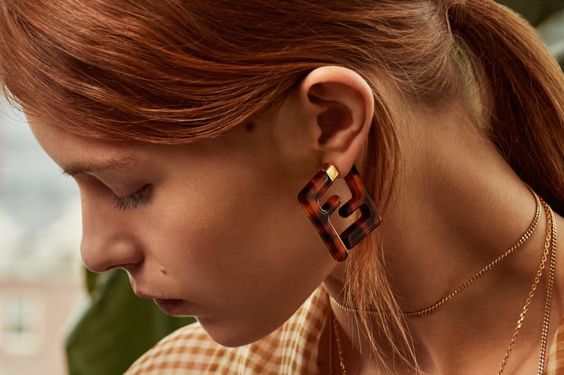 Fendi Transforms Signature Zucca Print Into Earrings