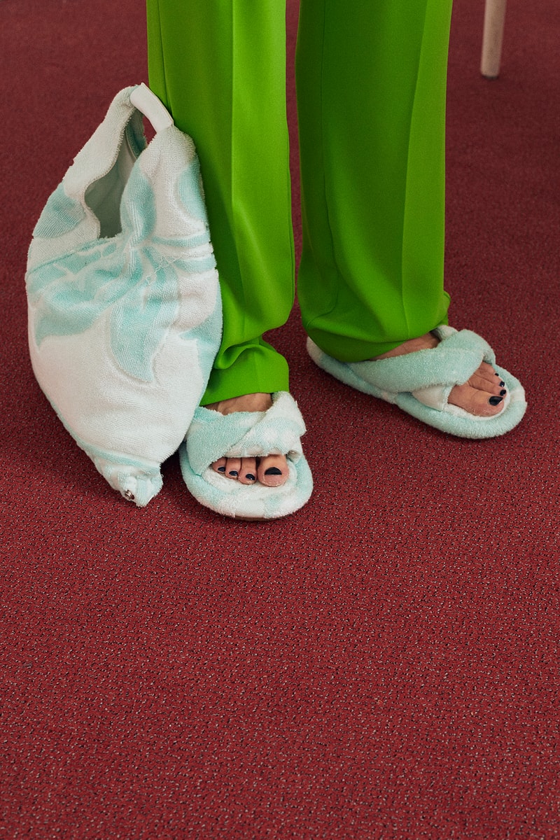 MM6 Maison Margiela Terry Towel Crisscross Slippers Japanese Tote Bag