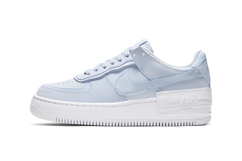 Nike Air Force 1 Shadow Baby Blue Glow in the Dark Sneaker Shoe Platform Trainer