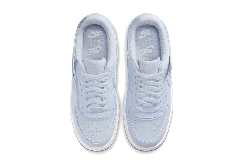 Nike Air Force 1 Shadow Baby Blue Glow in the Dark Sneaker Shoe Platform Trainer