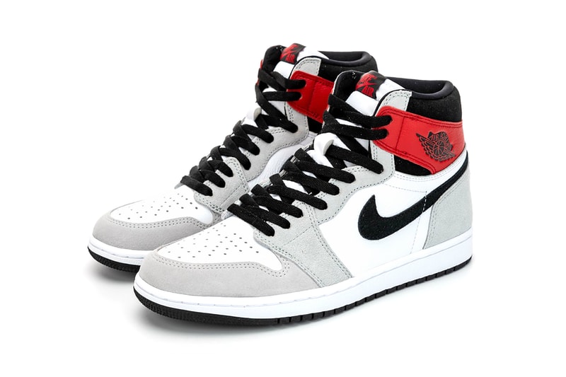 nike air jordan 1 retro high og sneakers grey white red shoes footwear sneakerhead