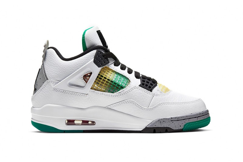 Nike Air Jordan 4 Retro Women's Do The Right Thing White Red Green Gold Rasta