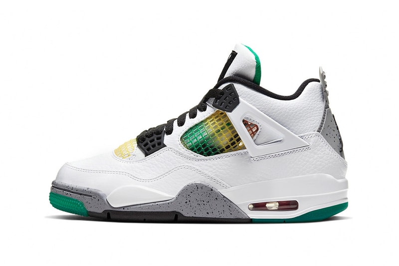 Nike Air Jordan 4 Retro Women's Do The Right Thing White Red Green Gold Rasta