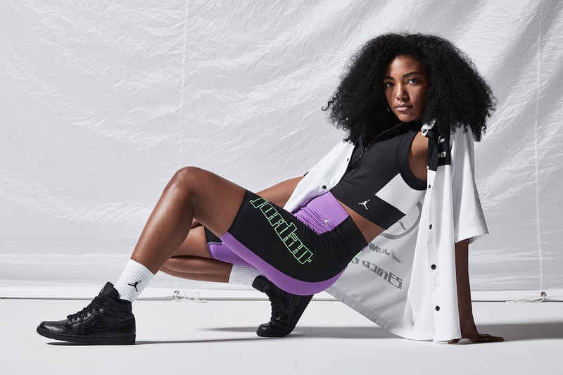 nike jordan brand womens moto summer collection jackets bodysuit athleisure pants sneakers jumpman