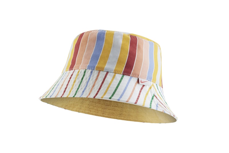 Nike Retro Logo Bucket Hat Reversible Design Accessory Striped 